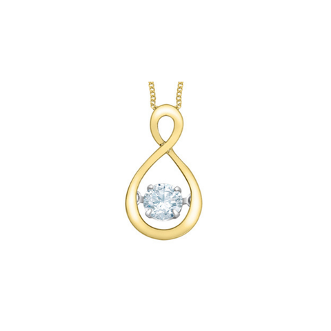 10kt Yellow Gold 0.30ct Lab-Created Diamond Infinity Pendant