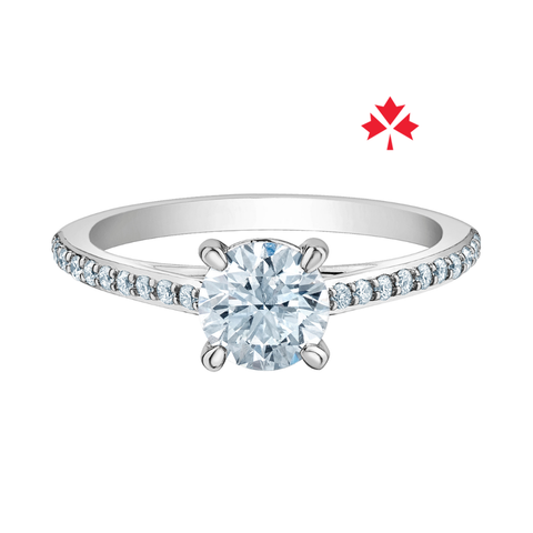 14kt White Gold 1.21cttw CANADIAN Diamond Engagement Ring