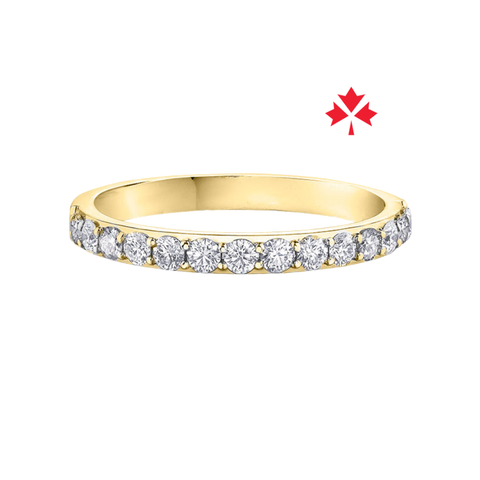 14kt Yellow Gold 0.33cttw Canadian Diamond Wedding Band