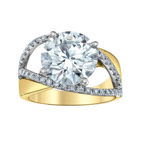 14kt Yellow Gold Spectacular 5.54cttw Lab-Grown Diamond Ring
