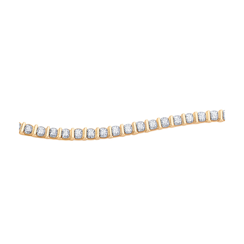 10kt Yellow Gold 0.50cttw Natural Diamonds Tennis Bracelet