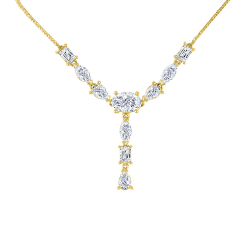 14kt Yellow Gold 3.25cttw 10 Lab-Grown Diamonds Necklace