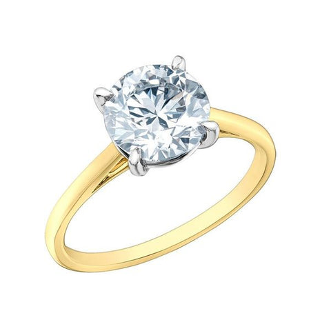 14kt Yellow Gold 1.02ct Lab-Created Round Diamond Engagement Ring