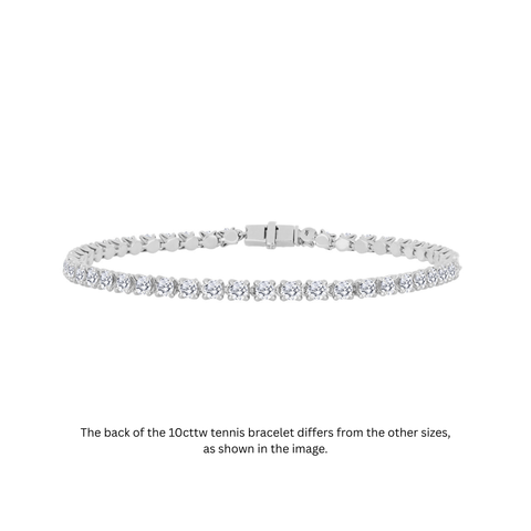 10kt White Gold Lab-Grown Diamond Tennis Bracelet