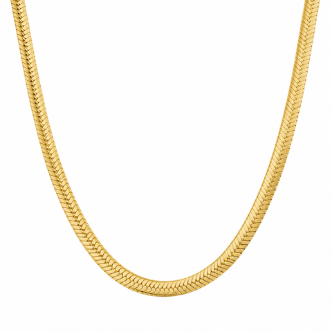 10kt Yellow Gold 3mm Herringbone 18-inch Necklace