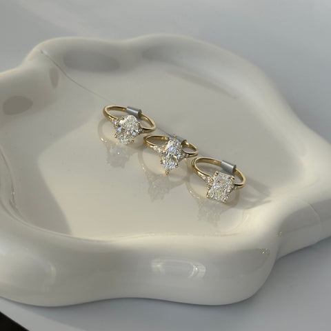 14kt Yellow Gold 1.70cttw Lab Created Marquise Diamond Engagement Ring