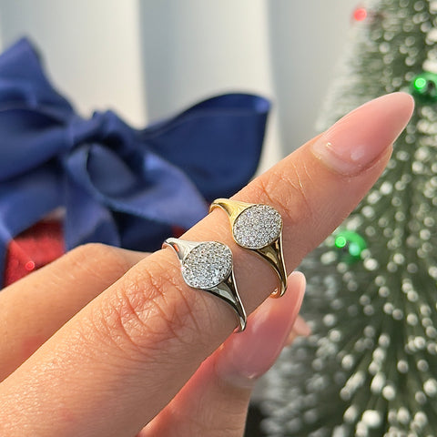 10kt Yellow Gold 0.10cttw Diamond Round Cluster Ring