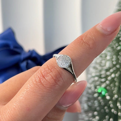 10kt White Gold 0.10cttw Diamond Round Cluster Ring