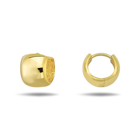 10kt Yellow Gold Classic 8.55mm Tube High Polished Hoop Earrings