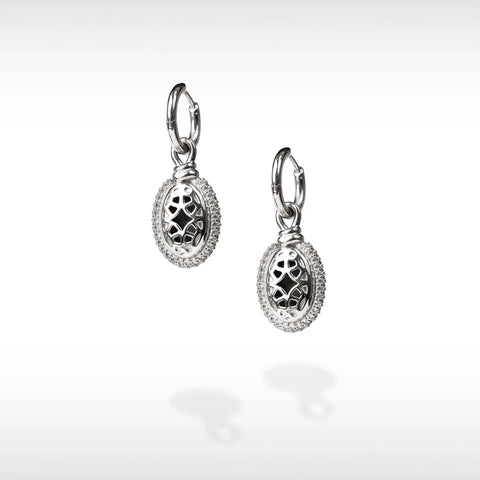 Sterling Silver Knots Ammolite Earrings