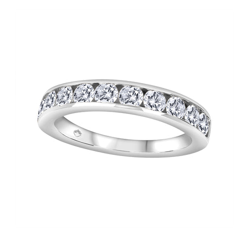 14kt White Gold 1.00cttw Channel Set Diamond Band