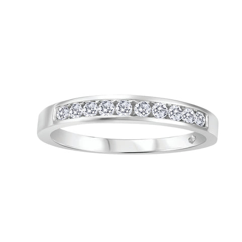 14kt White Gold 0.15cttw Channel Set Diamond Band