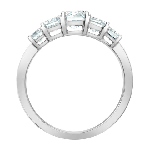 14kt White Gold 2.52cttw Lab-Grown Emerald Diamond Band