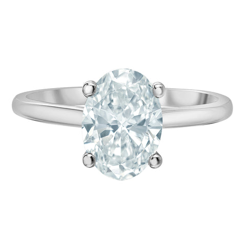 14kt White Gold 5.13cttw Lab Created Oval Engagement Ring
