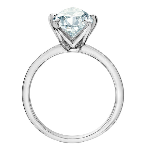 14kt White Gold 5.09ct Lab-Created Pear Solitaire Engagement Ring