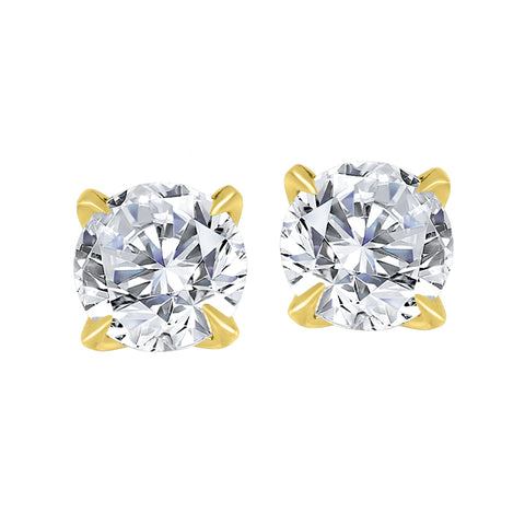 14kt Yellow Gold 2.40cttw Lab-Created Diamond Stud Earrings