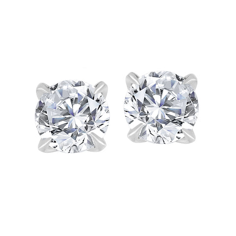 14kt White Gold 2.40cttw Lab-Created Diamond Stud Earrings