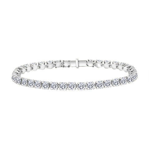 10kt White Gold 7.57cttw Lab-Created Diamond Tennis Bracelet