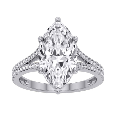 14kt White Gold 2.25cttw Lab-Grown Marquise Diamond Engagement Ring