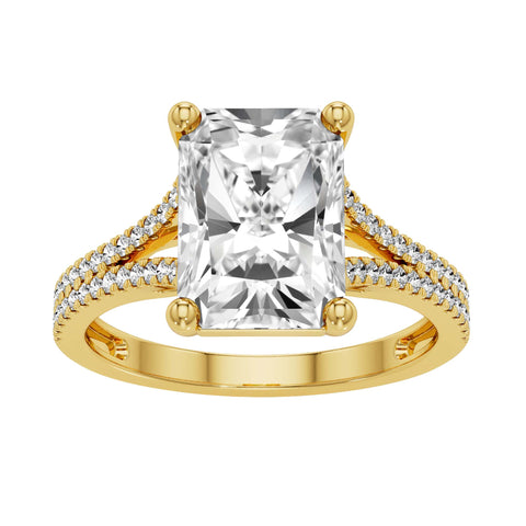 14kt Yellow Gold 2.31cttw Lab-Grown Radiant Diamond Engagement Ring