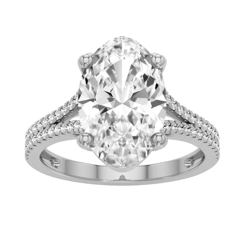 14kt White Gold 2.27cttw Lab-Grown Oval Diamond Engagement Ring
