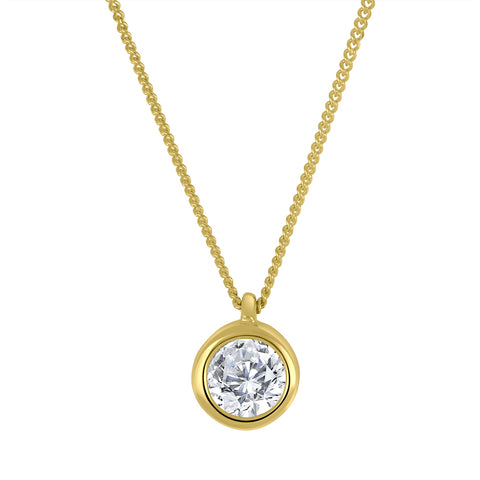 10kt Yellow Gold 0.30ct Lab-Grown Diamond Bezel Set Pendant