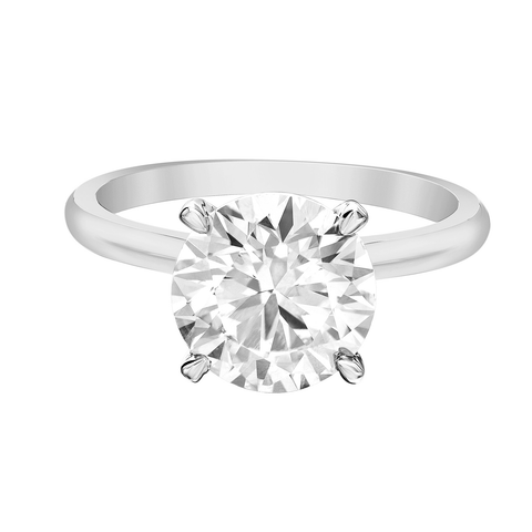 14kt White Gold 4.75cttw Lab-Created Round Diamond Engagement Ring