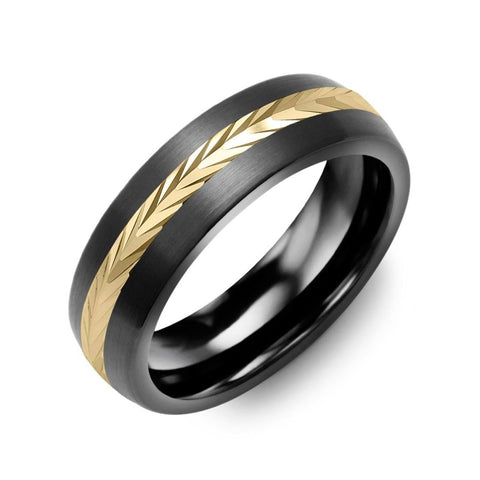 Men's Dome Classic V Pattern Wedding Ring