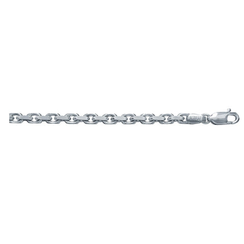 10kt White Gold Cable30 Chain in 18"