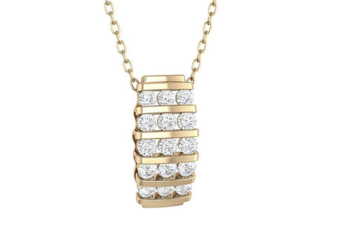 10kt Yellow Gold 1.00cttw Diamond Pendant