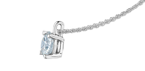 14kt White Gold 2.05ct Round 4Claw Lab-Grown Diamond Pendant