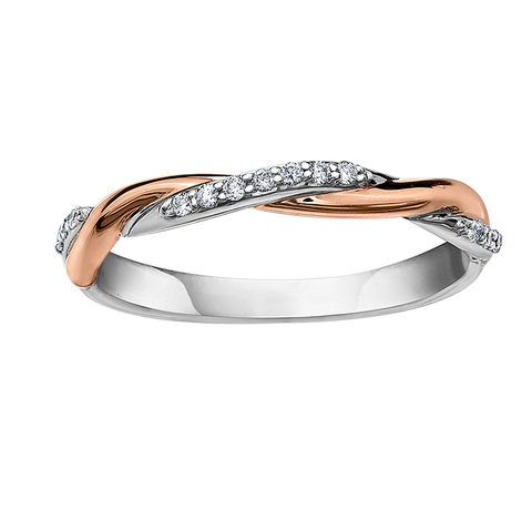 10kt Rose Gold Diamond Infinity Women's Ring