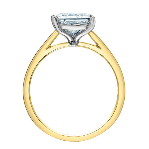 14kt Yellow and White Gold 2.06ct Lab-Grown Solitaire Diamond Engagement Ring