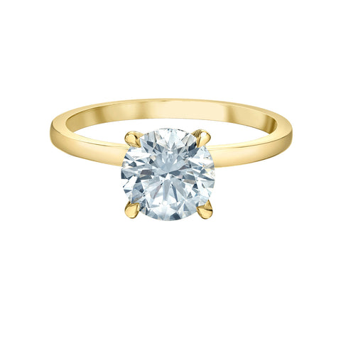 14kt Yellow Gold 1.07cttw Round Canadian Diamond Solitaire Engagement Ring