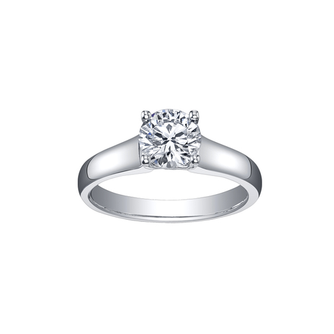 14kt White Gold 0.50ct Certified Canadian Solitaire Engagement Ring