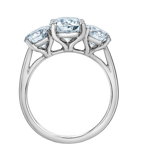 14kt White Gold 2.01cttw Lab-Grown Three Across Engagement Ring