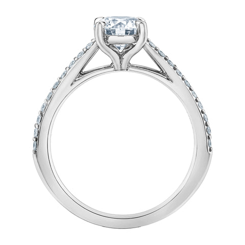 14kt White Gold 1.21cttw CANADIAN Diamond Engagement Ring