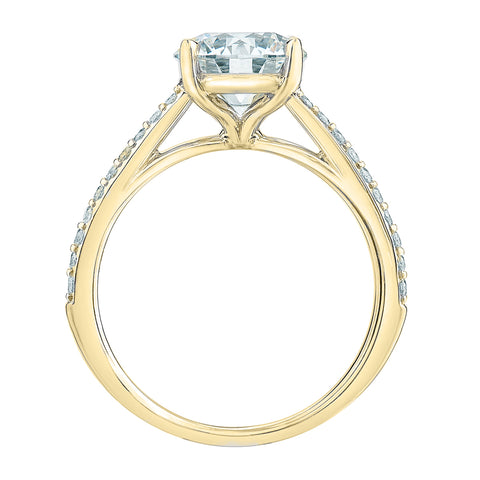 14kt Yellow Gold 1.70cttw Round Canadian Diamond Engagement Ring