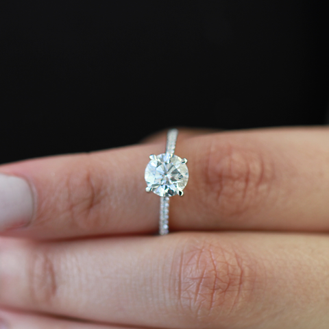 14kt White Gold 1.71cttw Canadian Diamond Engagement Ring