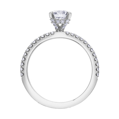 14kt White Gold 1.02cttw Round Canadian Diamond Engagement Ring