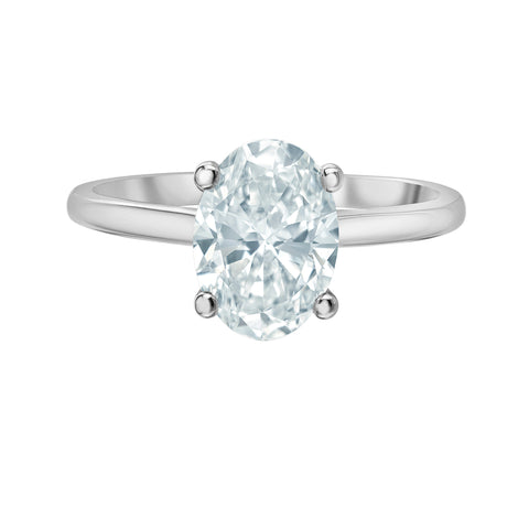 14kt White Gold 1.27cttw CANADIAN Diamond Oval Engagement Ring