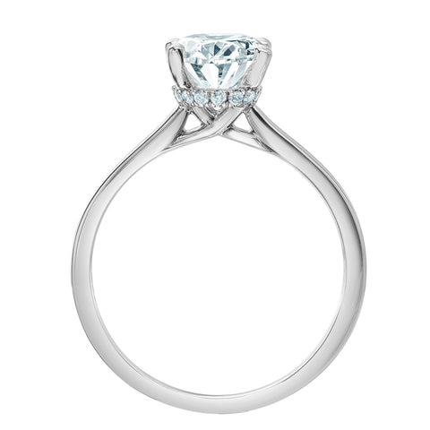 14kt White Gold 1.27cttw CANADIAN Diamond Oval Engagement Ring