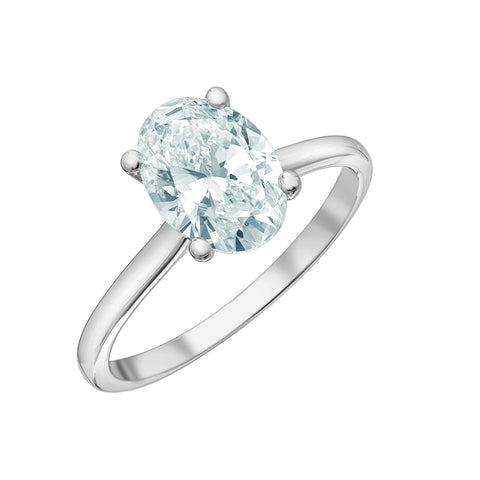 14kt White Gold 1.27cttw CANADIAN Diamond Oval Engagement Ring