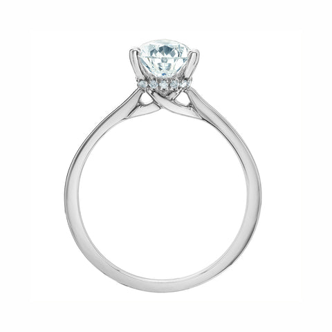 14kt White Gold 1.27cttw CANADIAN Pear Engagement Ring