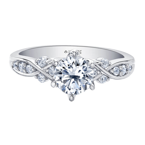 18kt White Gold 1.18cttw Canadian Diamond Ring