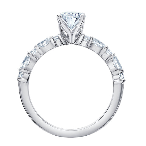 14kt White Gold 1.48cttw Canadian Diamond Oval Cut Engagement Ring
