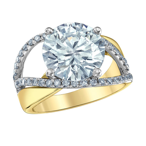 14kt Yellow Gold Spectacular 5.54cttw Lab-Grown Diamond Ring