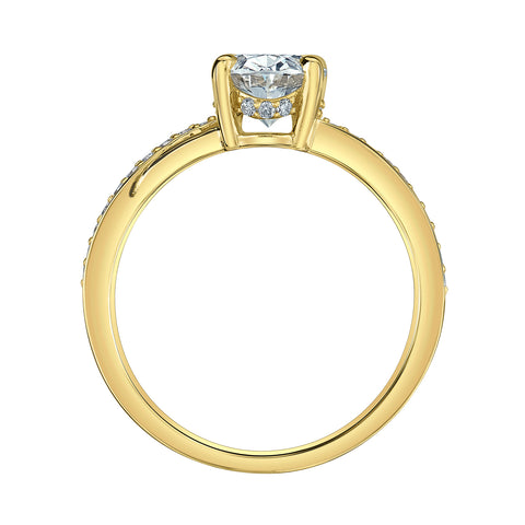 14kt Yellow Gold 1.71cttw Lab-Grown Diamond Engagement Ring