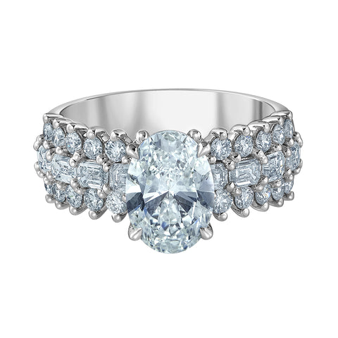 14kt White Gold 3.66cttw Stunning Lab-Grown Diamond Ring