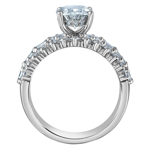 14kt White Gold 3.66cttw Stunning Lab-Grown Diamond Ring